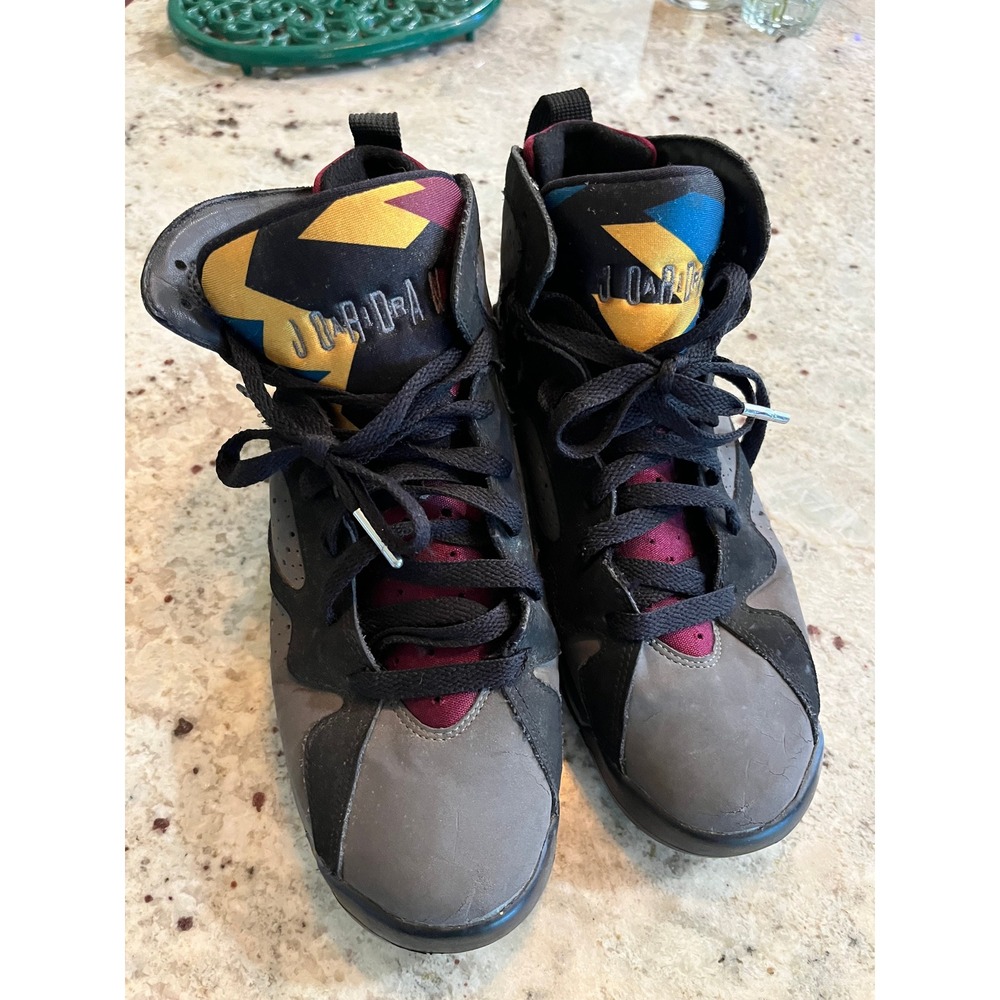 Air Jordan 7 Retro Bordeaux 2011 Kids Shoes 6.5Y Black Graphite 304774-004